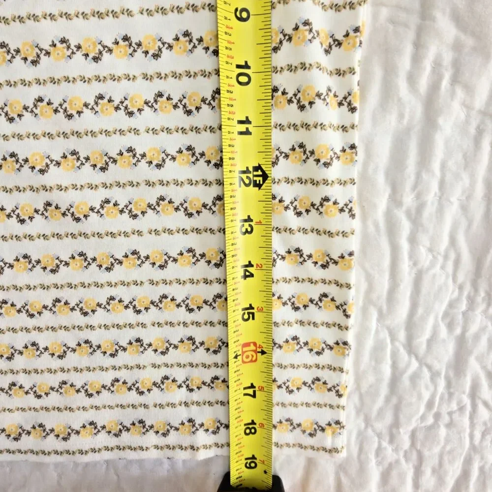 Vintage Gymboree Long Sleeved Floral Top Size 9 Yellow Floral All Over Print NWT